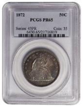 1872 Seated Liberty Half Dollar PCGS PR65