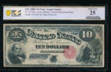 1880 $10 Jackass Legal Tender Note PCGS 25