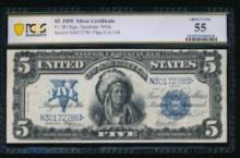 1899 $5 Chief Silver Certificate PCGS 55