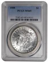 1888 $1 Morgan Silver Dollar PCGS MS65