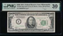 1934 $500 Minneapolis FRN PMG 30