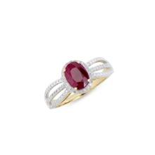 14KT Yellow Gold 1.50ct Ruby and Diamond Ring