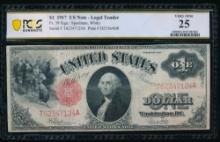 1917 $1 Legal Tender Note PCGS 25