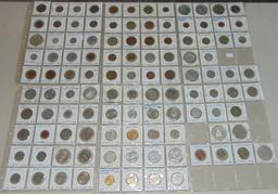 6 pages of World Coins (9 Silver coins).
