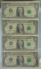 16 Partial Sheet 1981 $1 Federal Reserve Notes