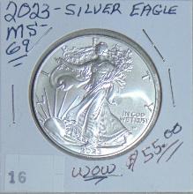 2023 Silver Eagle .999 MS.