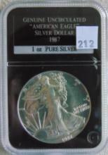 1987 Silver Eagle MS+.