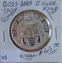 2023 NRA Silver Round .999 1 Troy Oz.