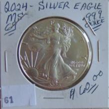 2024 1 Troy Oz. Silver Eagle .999