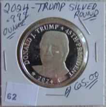2024 Trump 1 Troy Oz. Silver Round .999
