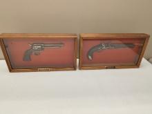 (2Pcs.) FRAMED DISPLAY PISTOLS