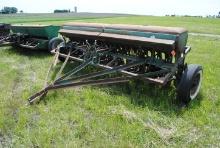 Oliver Superior 11' grain drill with grass seeder, double disc, drive chains are in the box