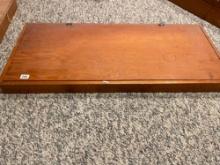 Assorted Fly Fishing Material in Wooden Case, 31''x14''