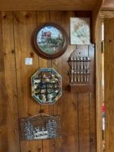 Small Spoon Collection, Shadow Box with Figurines, etc.......Shipping