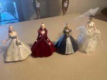 4 Hallmark Barbie Doll Keepsake Ornaments