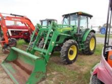 JD 5093E Tractor, Ldr, Cab, 4x4, LHR