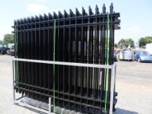 Galvanized Steel Fence & Connectors 20 Panels, 10' W x 7' H (New)