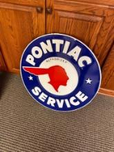 Repro 23 In. Round Pontiac Service Sign