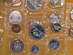 Five PROOFLIKE Silver 1965 Canada Brilliant Uncirculated coin sets