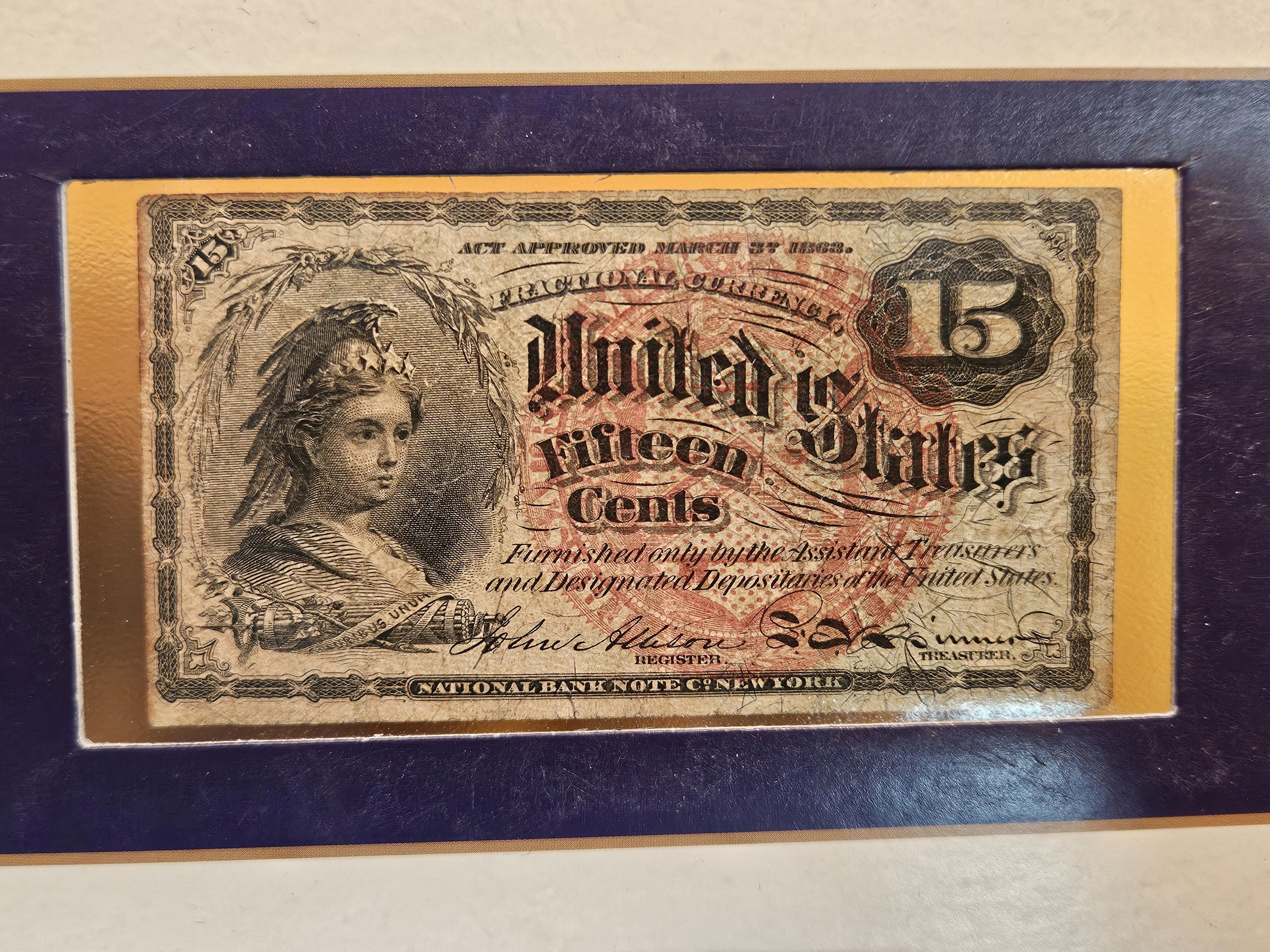 Fifteen Cent Fractional Currency Note