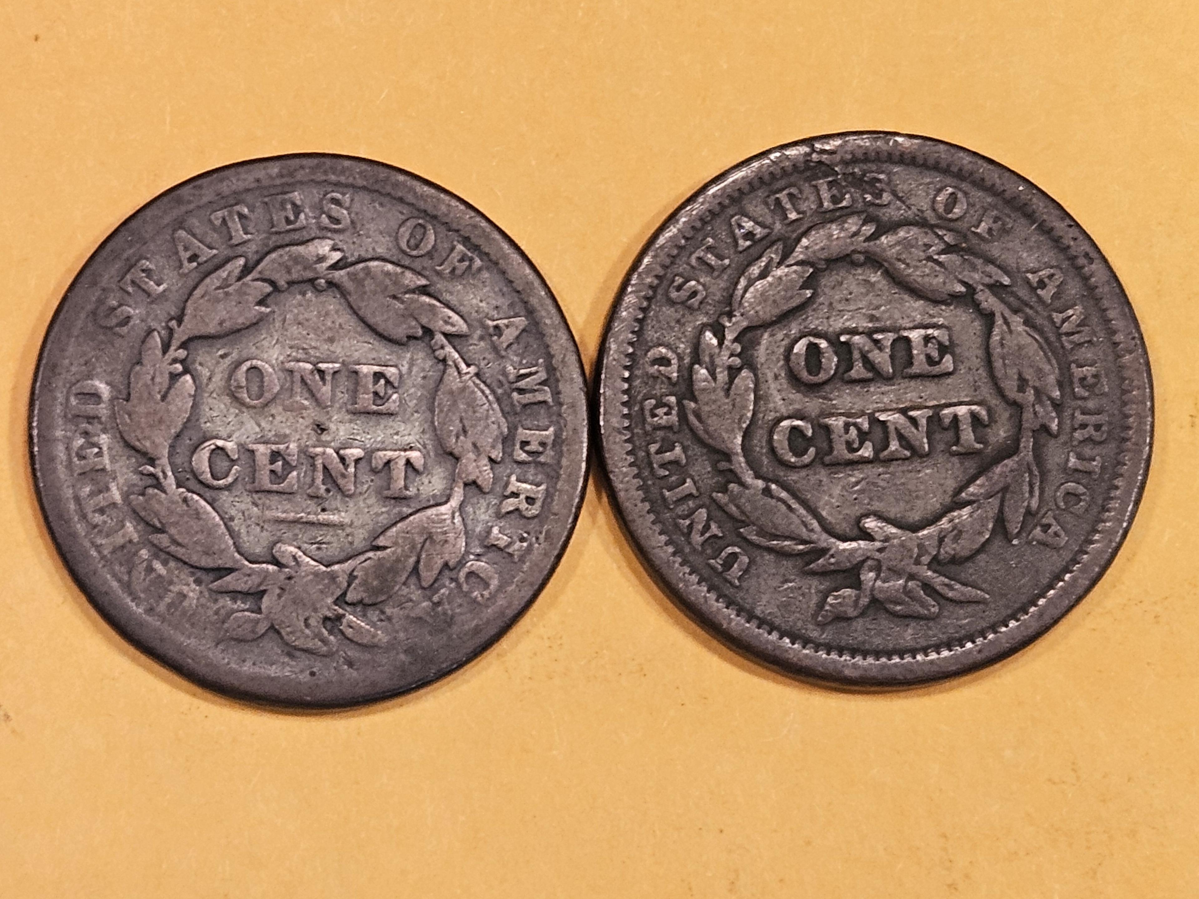 1838 and 1841 Large Cents