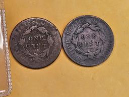 1817 and 1820 Coronet Head Large Cents