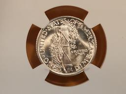 GEM! NGC 1938-S Mercury Dime in Mint State 66