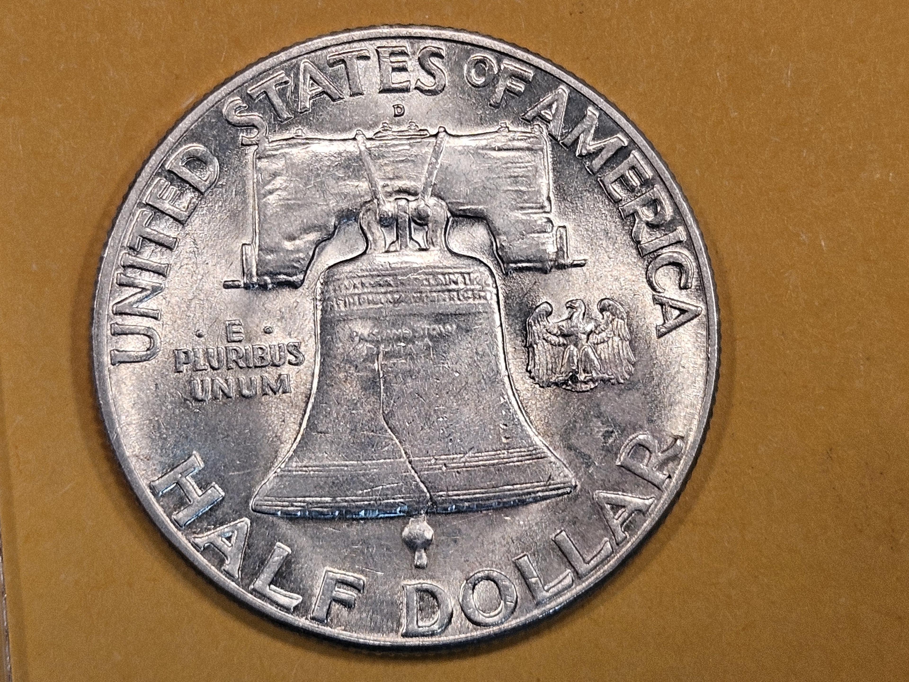 Brilliant Uncirculated Plus - details 1948-D Franklin Half Dollar FBL