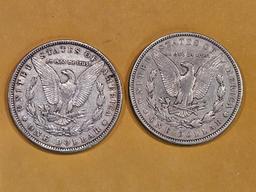 1885 and 1902 Morgan Dollars