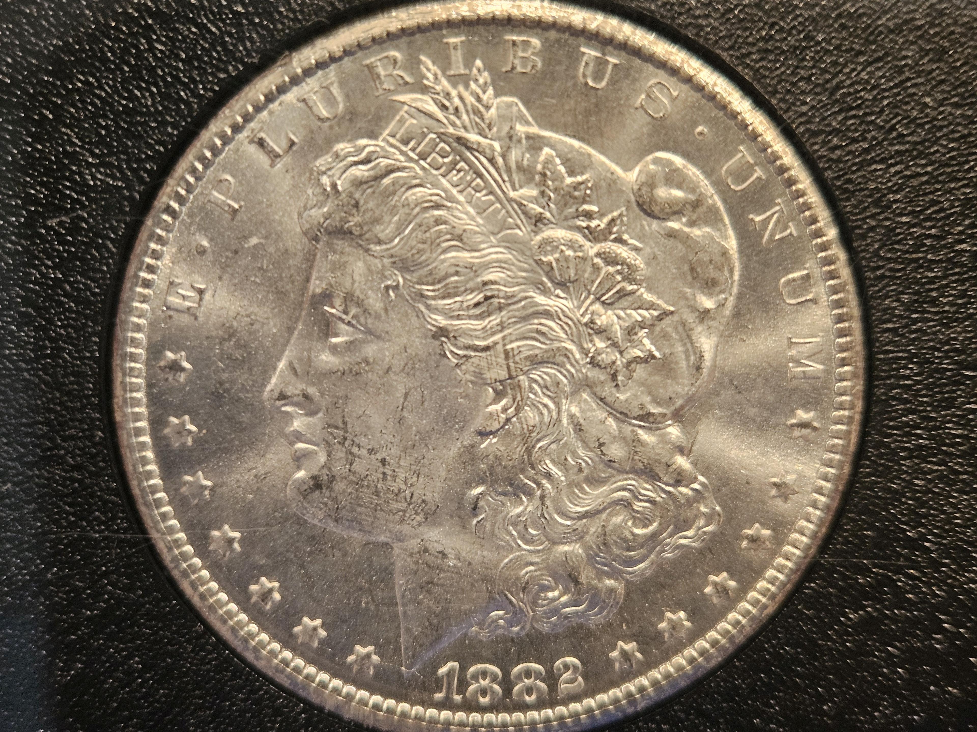 GSA! NGC 1882-CC Morgan Dollar in Mint State 63