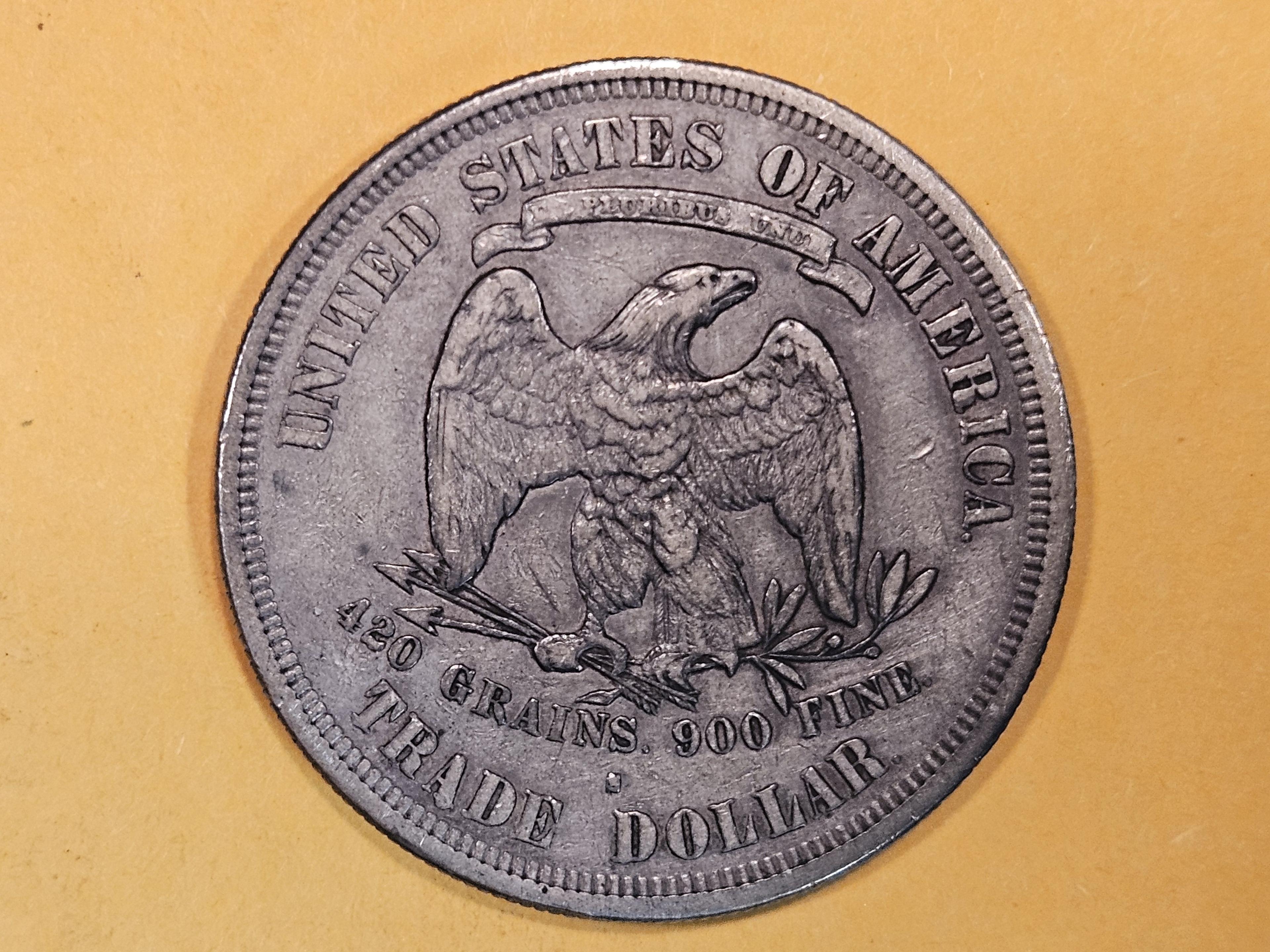 1876-S Trade Dollar in Extra Fine