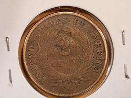 1868 and better date 1870 Two Cent pieces