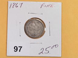 1867 Three Cent Nickel