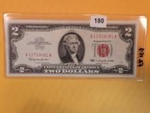 About Uncirculated 1963 Two Dollar Red Seal