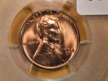 GEM! PCGS 1954-S Wheat cent in Mint State 66 RED