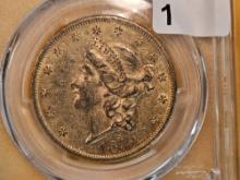 GOLD! PCGS 1876 Liberty Head Gold $20 Double Eagle in Bright About Uncirculated 53
