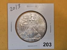 GEM Brilliant Uncirculated 2013 American Silver Eagle