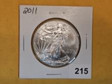 GEM Brilliant Uncirculated 2011 American Silver Eagle