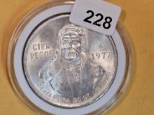 Brilliant Uncirculated 1977 Mexico silver cien pesos