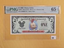 * GEM DISNEY DOLLAR! PMG 2005 Disney Dollar in GEM UNC 65 EPQ