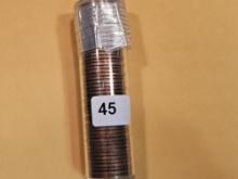 Brilliant Uncirculated RED roll of 1958 Wheat cents