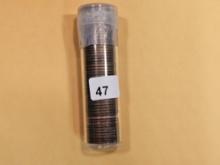 Brilliant Uncirculated roll of 1954-S Wheat cents