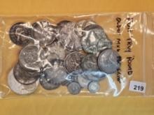 ONE FULL TROY POUND of mixed World silver coins