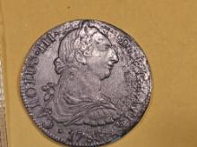 1783 FF Mexico City silver 8 reales in Extra Fine plus - details