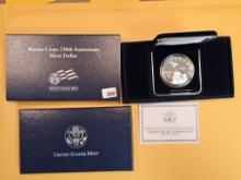 2005 Proof Deep Cameo Marine Corps Commemorative silver Dollar