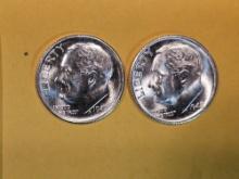 1948-D and 1948-S silver Roosevelt Dimes