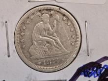 1874-S Seated Liberty Quarter