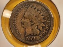 Semi-key 1861 Indian Cent
