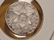 * Nice 1856 Three Cent Silver Trime
