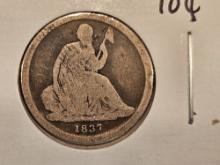 * Key Date 1837 Seated Liberty Dime